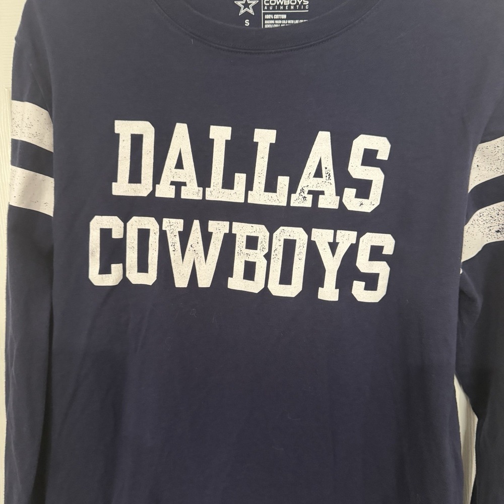 Dallas Cowboys Long Sleeve Shirt Navy Size Small Dak Prescott # 4 - Picture 2 of 6